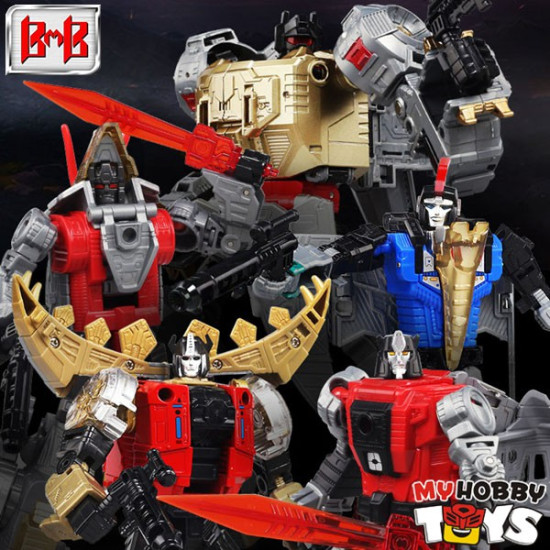 Black Mamba Transformers - TB-13B / H6002-7B Dino-Force ( KO Oversized Power of Prime Dinobot Volcanicus ) BMB Transformable Dinosaur / Robot Toys ( 5 in 1 set : Grimlock Slug Swoop Snarl Sludge )