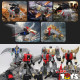 Black Mamba Transformers - TB-13B / H6002-7B Dino-Force ( KO Oversized Power of Prime Dinobot Volcanicus ) BMB Transformable Dinosaur / Robot Toys ( 5 in 1 set : Grimlock Slug Swoop Snarl Sludge )