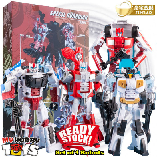 Jinbao Demon Knight Transformable Robot - DK-01 to 04  Set A of 4 Robots ( KO Oversized Version Combiner Wars Defensor )