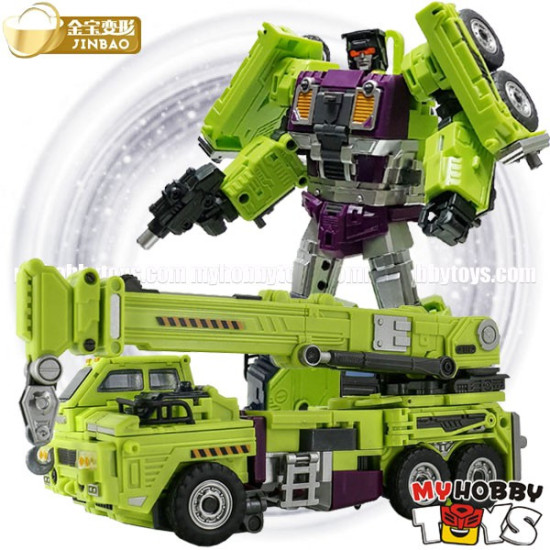 JinBao Transformable Robot - OVERSIZED GT Devastator Combiners Complete Set of 6 Robots ( G1 Green Color Version )