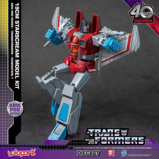 Yolopark AMK PRO Series G1 Transformers - 19cm Starscream Model Kit ( Licensed Figure by Hasbro )